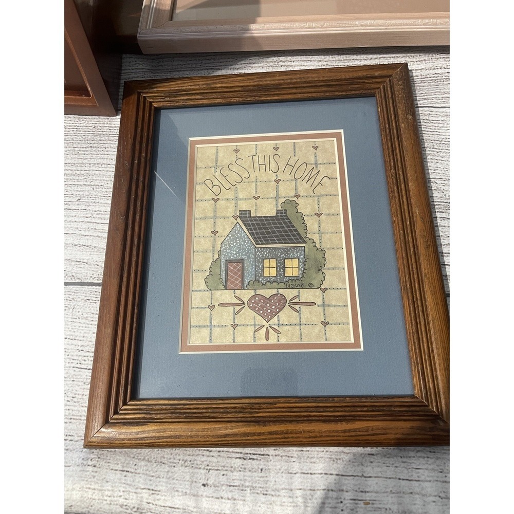 Vintage Lazowski Patty Maple Framed Print Bless This Home